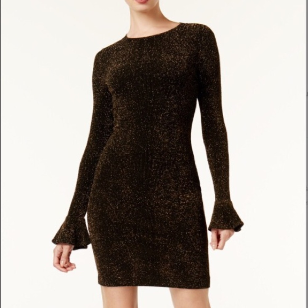 NWT Michael Kors Metallic Bell Sleeve dress